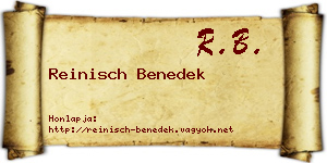 Reinisch Benedek névjegykártya
